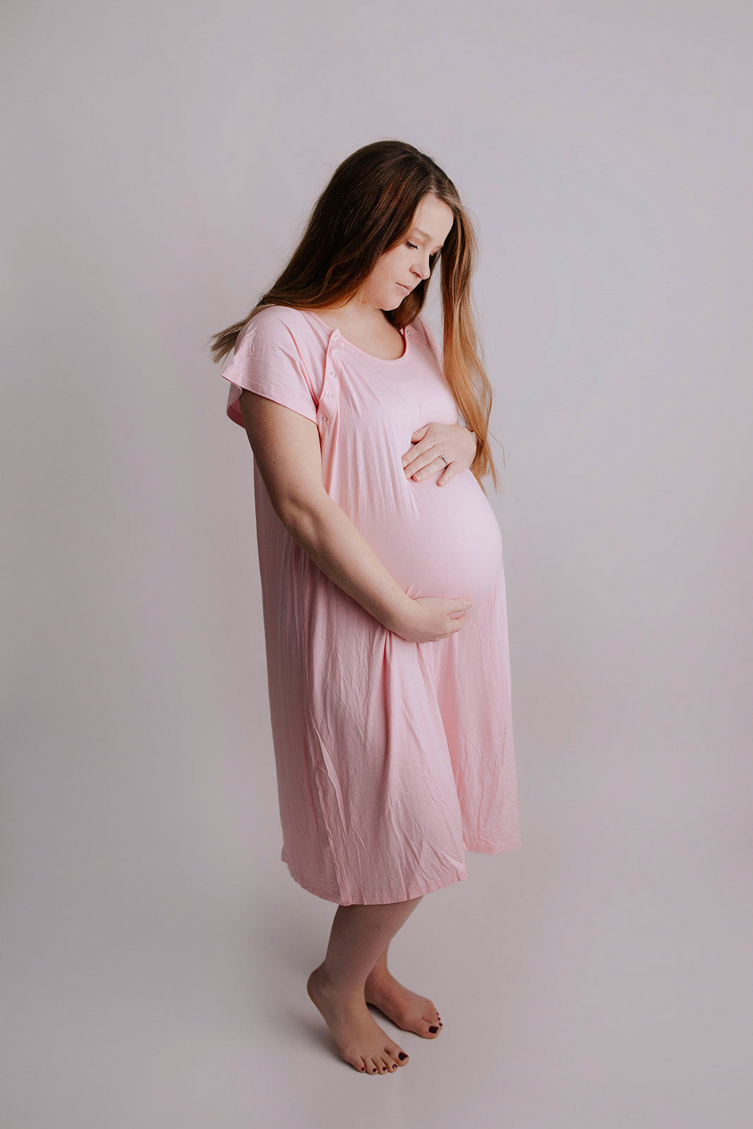 Plus Size Light Pink Labor & Delivery Hospital Gown – Three Little Tots