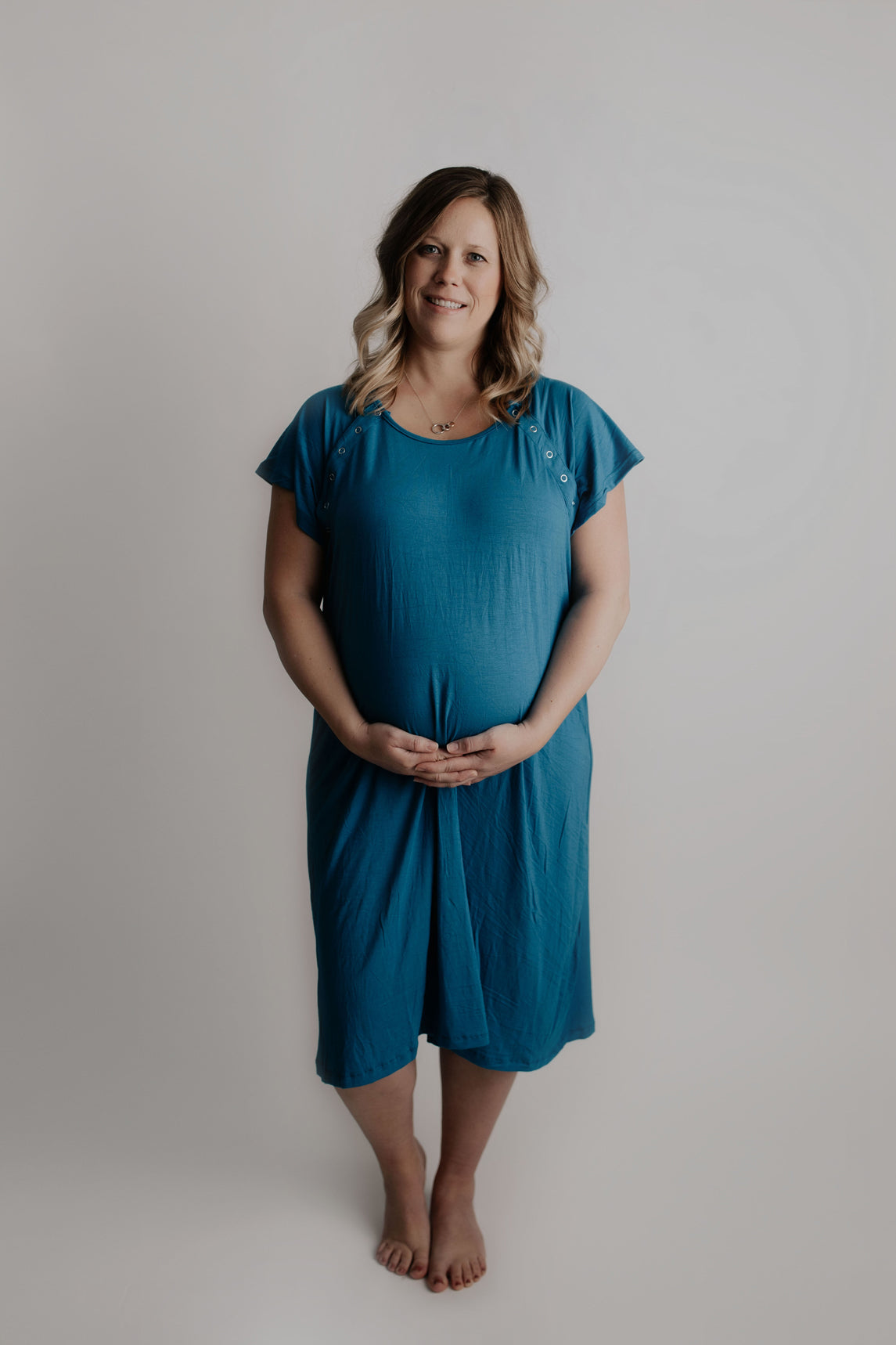 Blue Labor and Delivery Nursing Hospital Gown – Three Little Tots