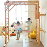 Three Little Tots Grove Foldable Jungle Gym - Wall Mounted - Color Bars, third additional photo