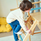 Three Little Tots Grove Foldable Jungle Gym - Wall Mounted - Natural, another angle