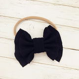 Three Little Tots Children's Bow Hair Band Baby Double Layer, in Black