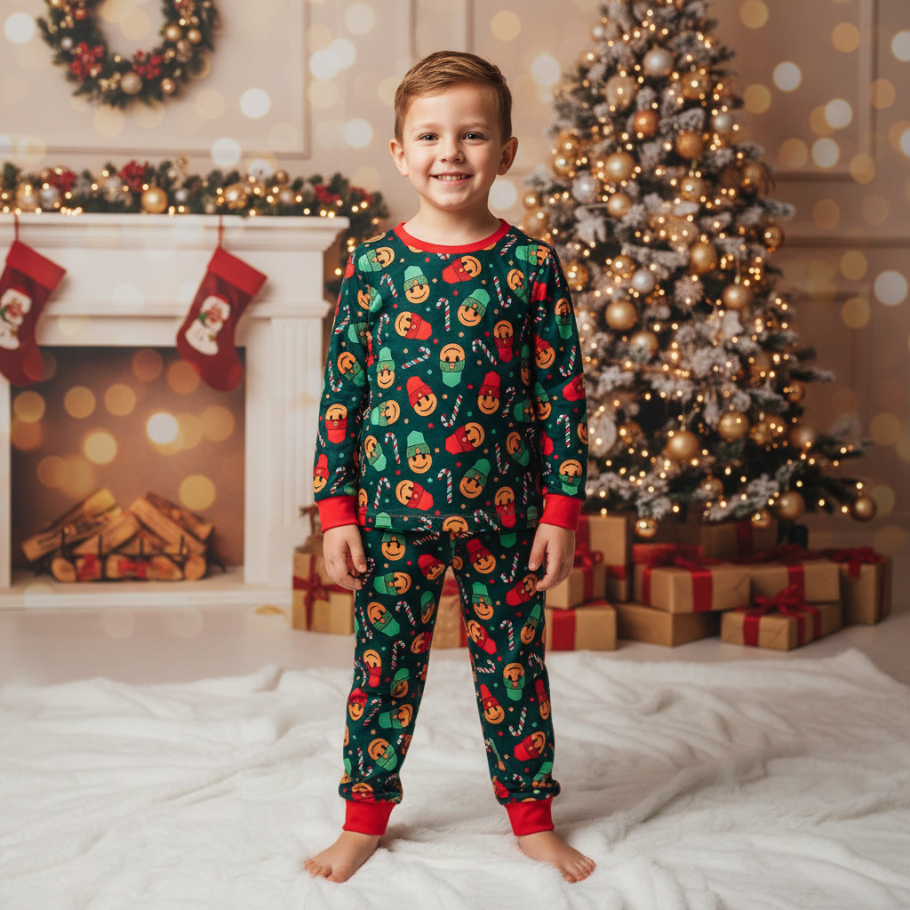 Smiley candy cane Pj set
