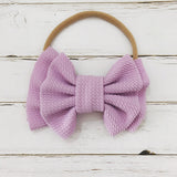 Three Little Tots Children's Bow Hair Band Baby Double Layer, in Purple