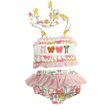 Pink bows two piece Swimsuit