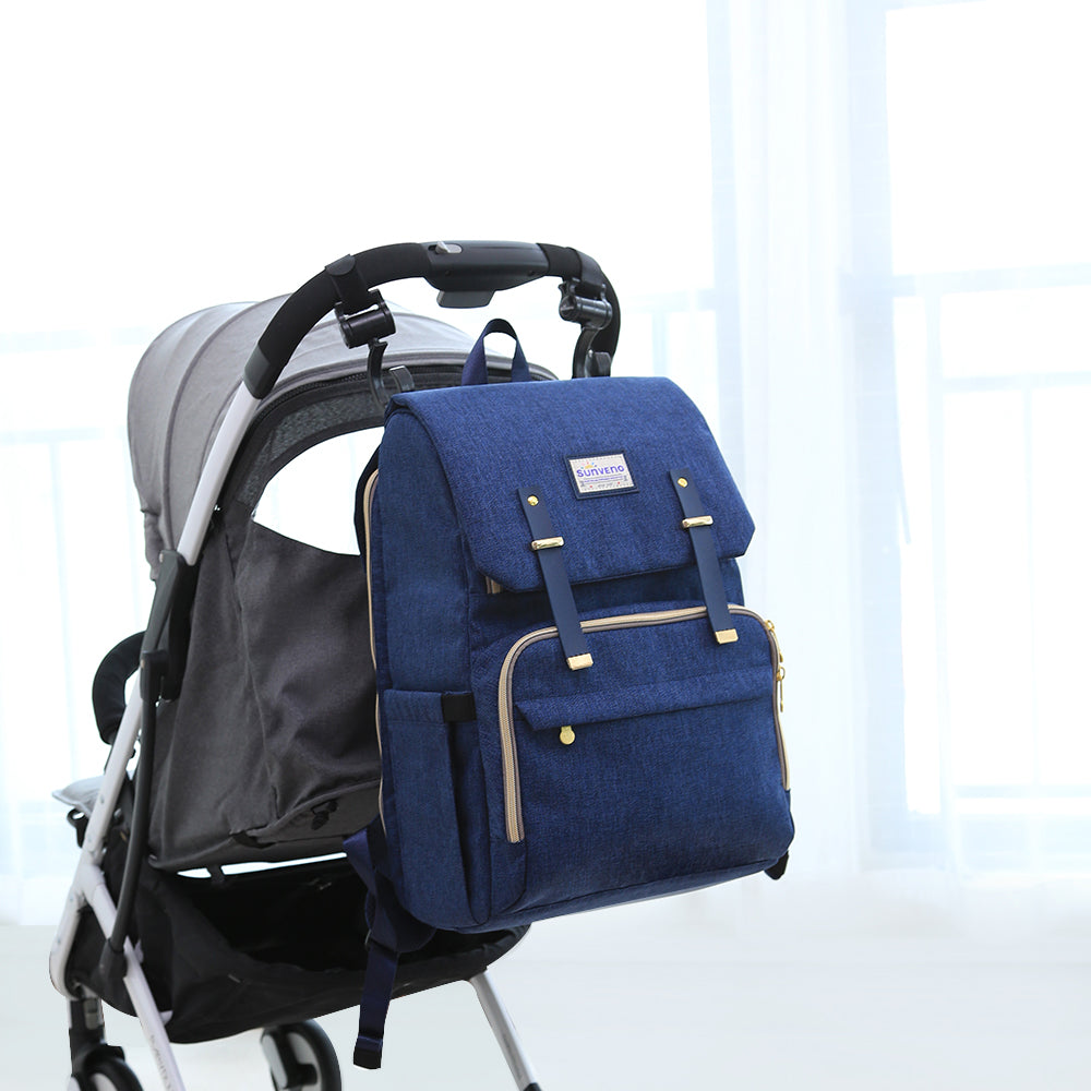 Three Little Tots Canvas Diaper Backpack, tenth additional photo