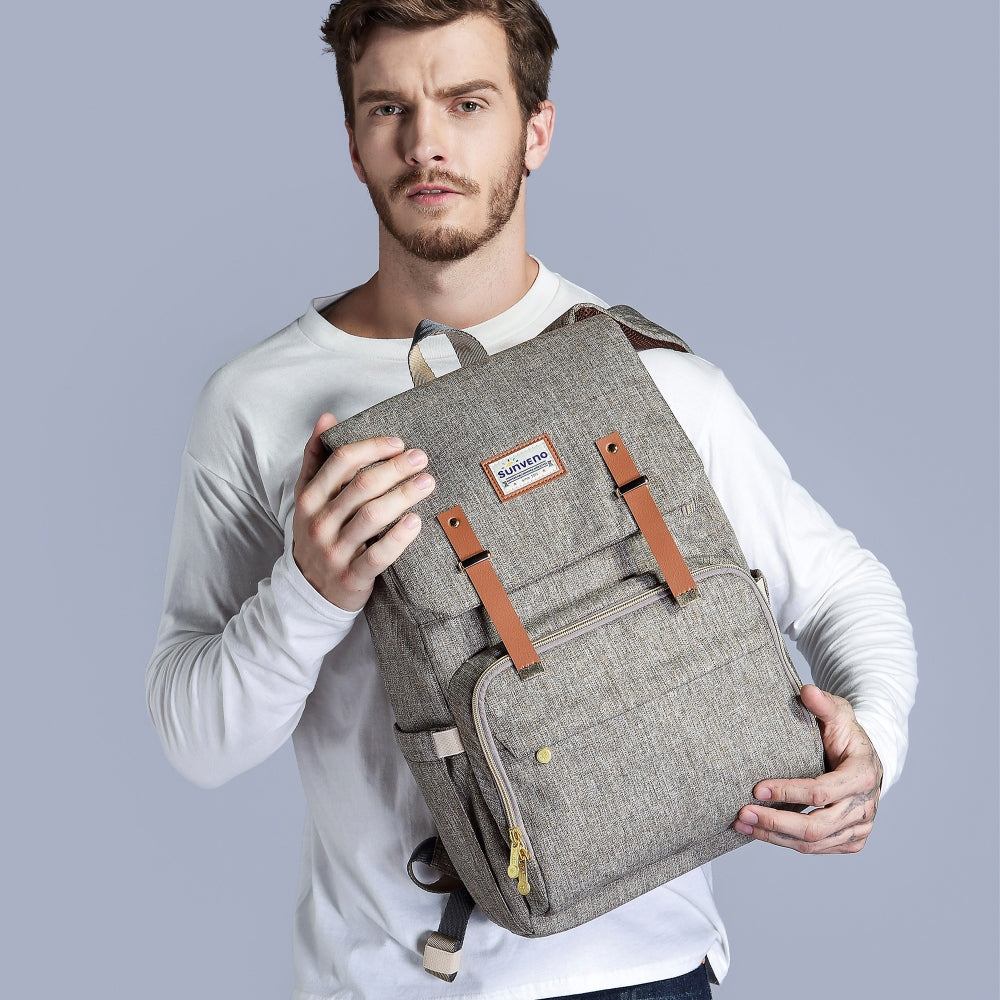 Three Little Tots Canvas Diaper Backpack, second additional photo