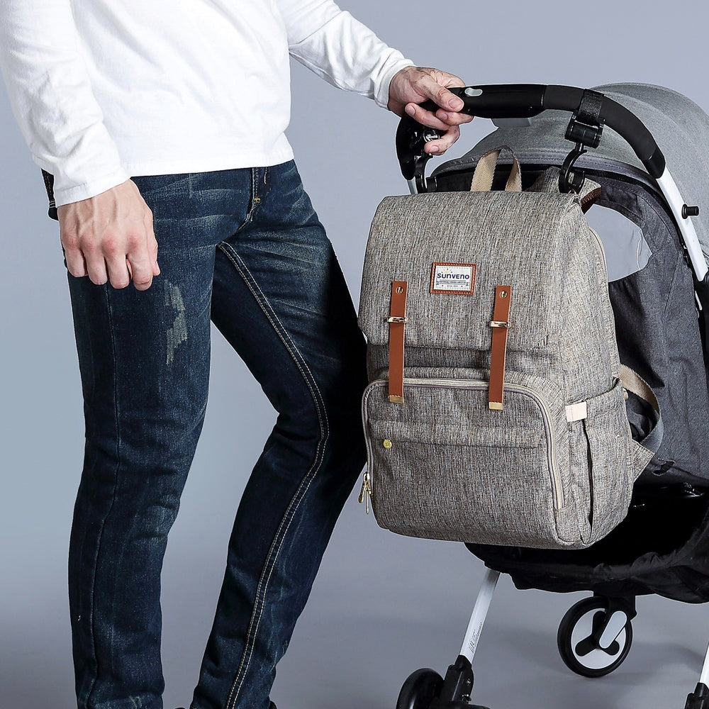 Three Little Tots Canvas Diaper Backpack, fourth additional photo