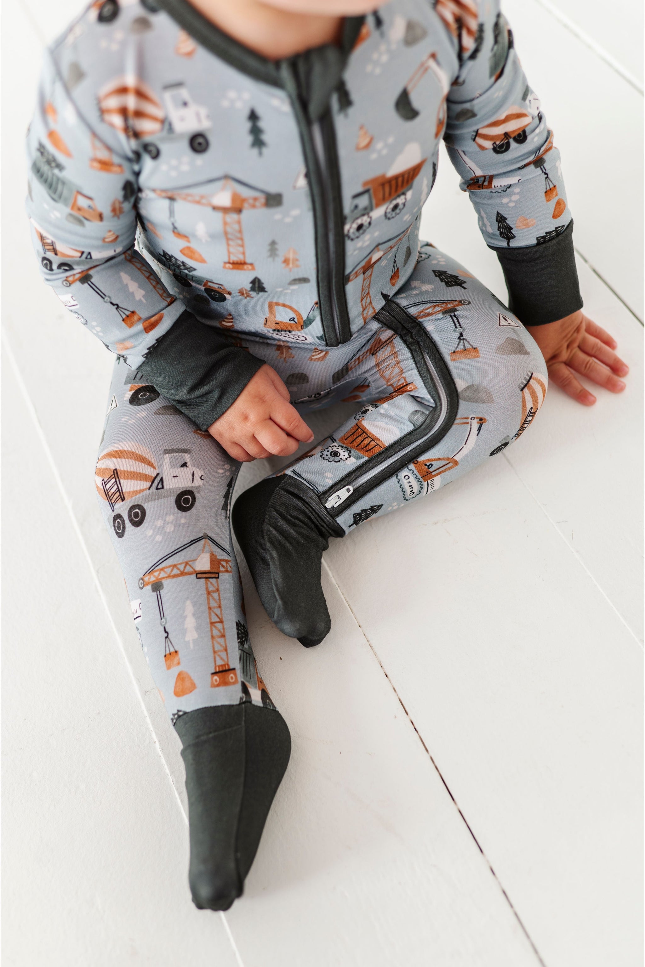 Three Little Tots Bamboo One Piece Zip Pajama - Mason, supplementary photo
