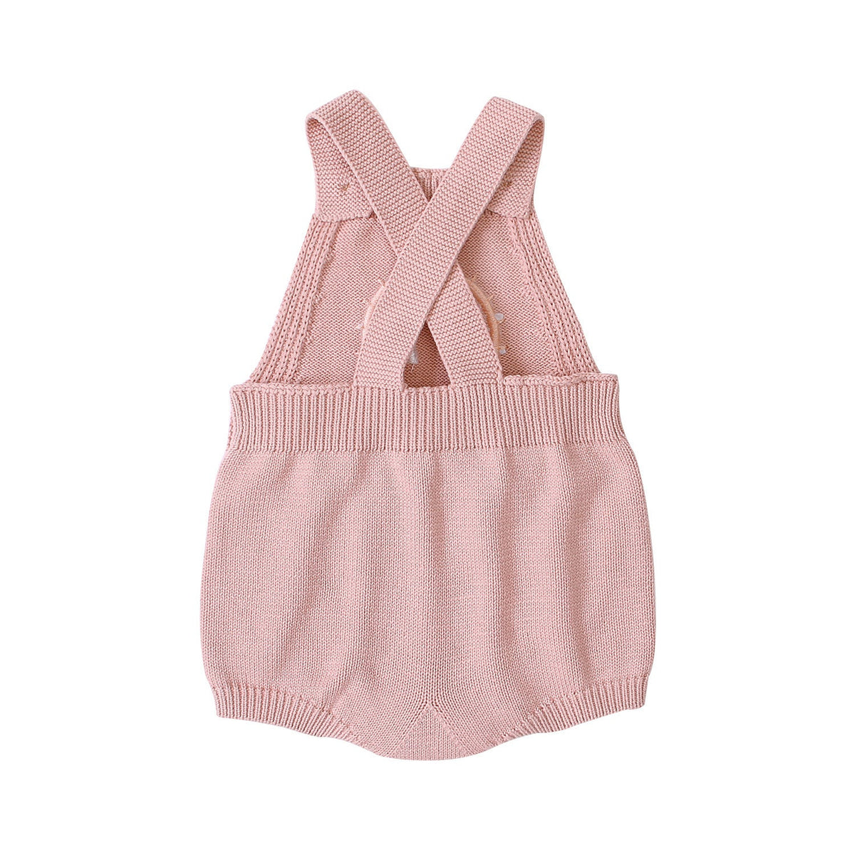 Three Little Tots Knitted jumpsuit triangle halter, alternate angle