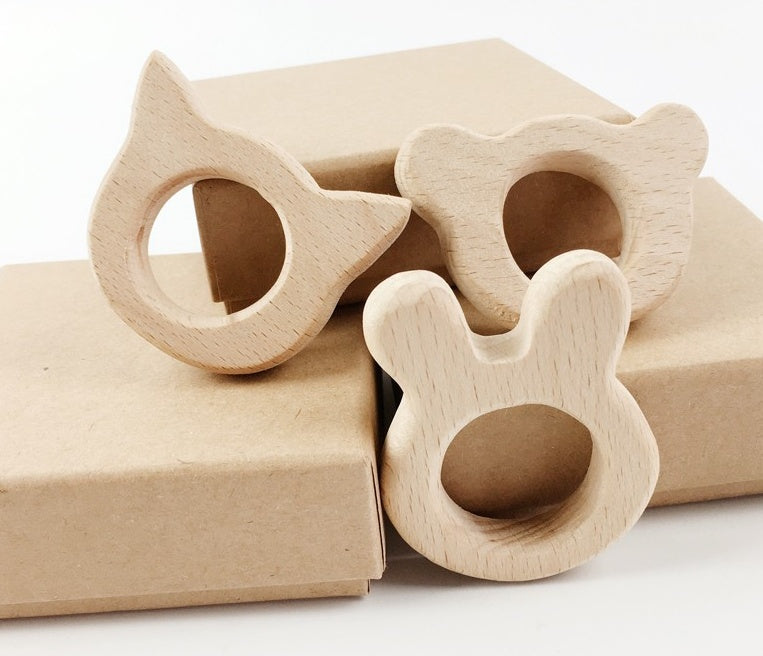 Three Little Tots Beech Wood Baby Teethers, supplementary photo