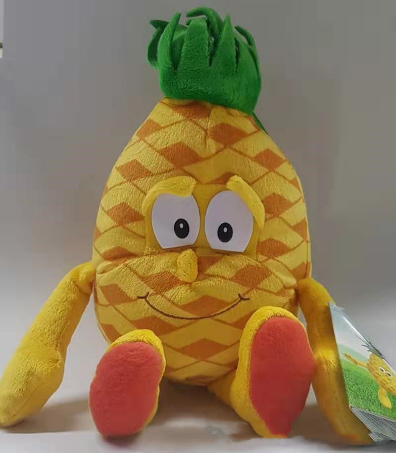 Three Little Tots Vegetables and Fruits Pumpkin and Watermelon Plush Toys, in Pineapple