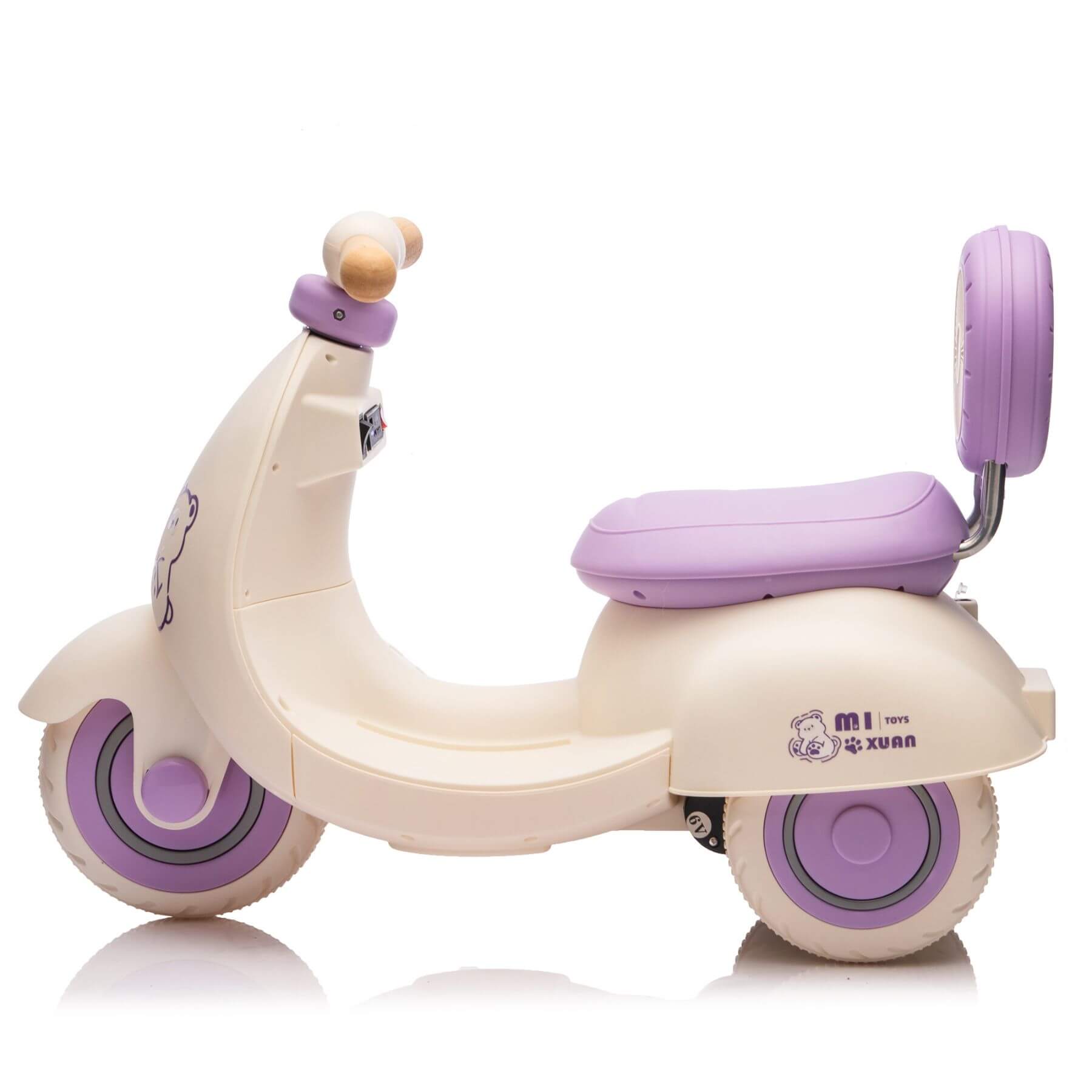 ToyRides Elite 12V Kids Ride On Electric Motorcycle, 1-3 Years, Purple