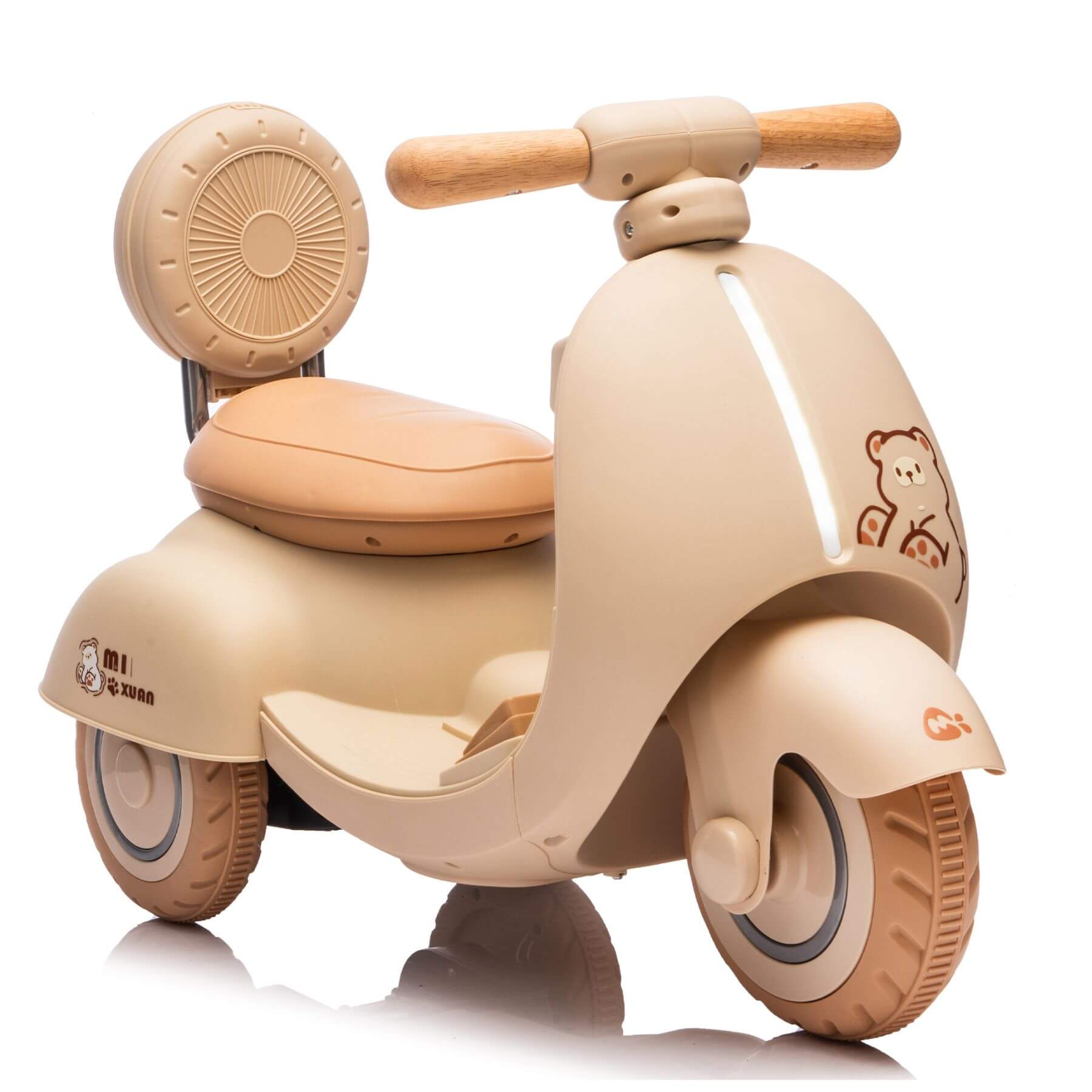 ToyRides Elite 12V Kids Ride On Electric Motorcycle, 1-3 Years, Beige (Open Box)