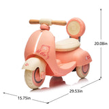 ToyRides Elite 12V Kids Ride On Electric Motorcycle, 1-3 Years, Pink