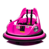 HIFINE 12V Ride On Bumper Car for Kids, 1.5-5 Years Old, Pink