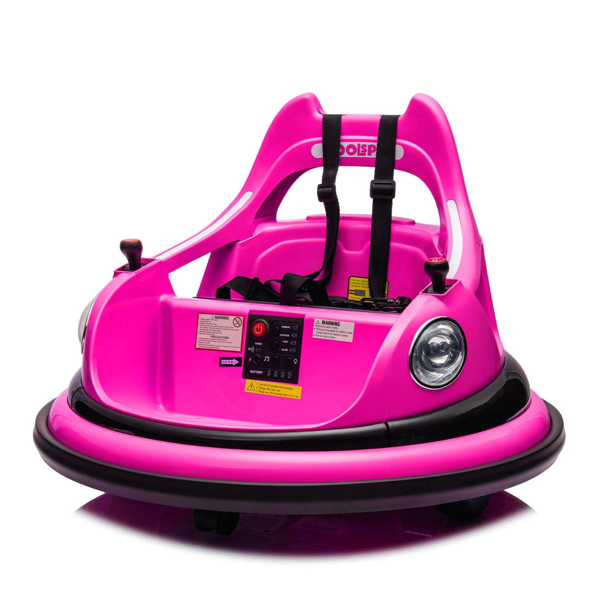 HIFINE 12V Ride On Bumper Car for Kids, 1.5-5 Years Old, Pink