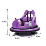 HIFINE 12V Ride On Bumper Car for Kids, 1.5-5 Years Old, Purple