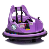 HIFINE 12V Ride On Bumper Car for Kids, 1.5-5 Years Old, Purple