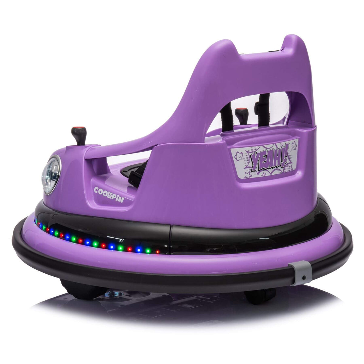 HIFINE 12V Ride On Bumper Car for Kids, 1.5-5 Years Old, Purple