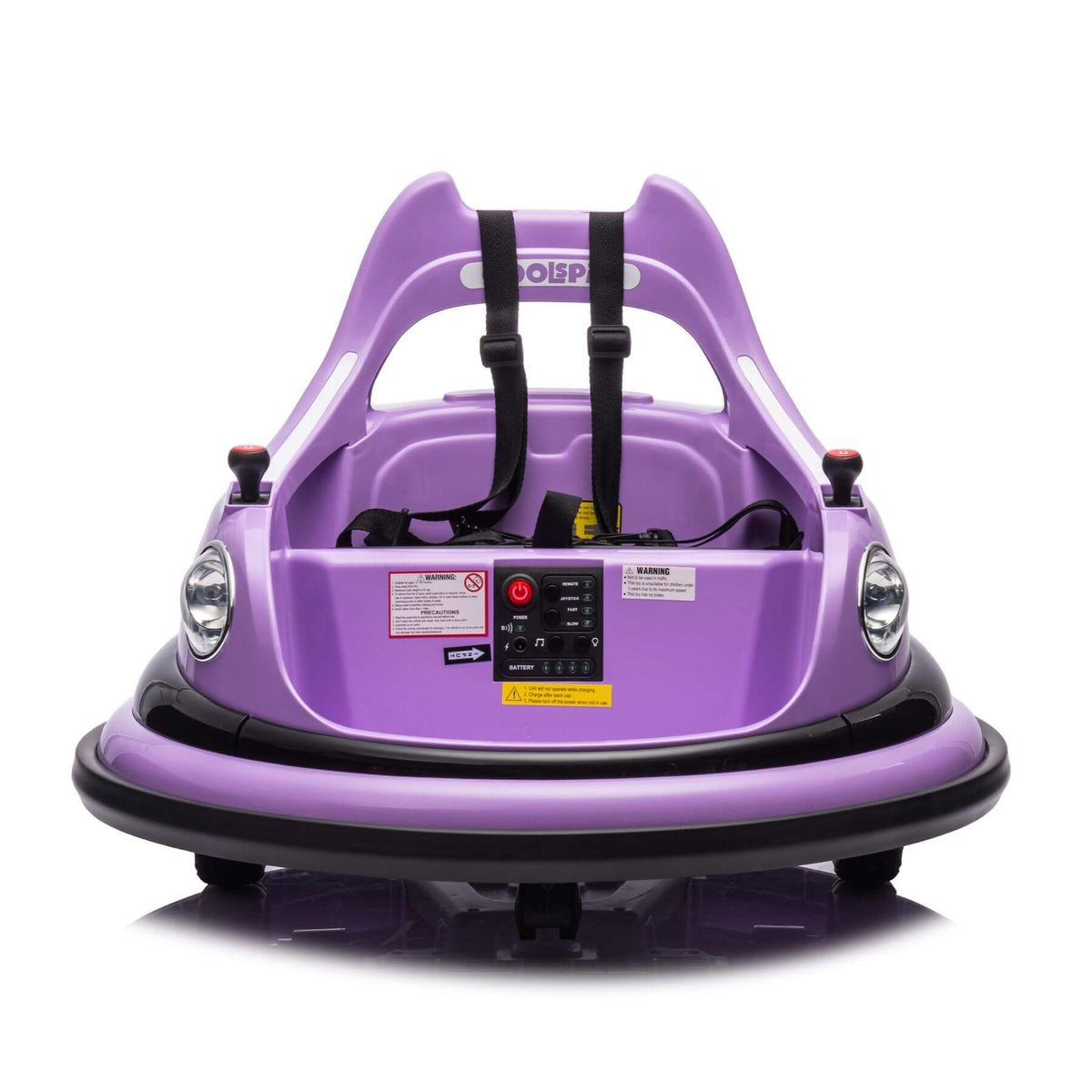 HIFINE 12V Ride On Bumper Car for Kids, 1.5-5 Years Old, Purple