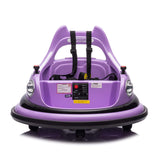 HIFINE 12V Ride On Bumper Car for Kids, 1.5-5 Years Old, Purple