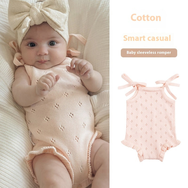 Three Little Tots Baby Knitted Vest Wool Jumpsuit Spring And Autumn