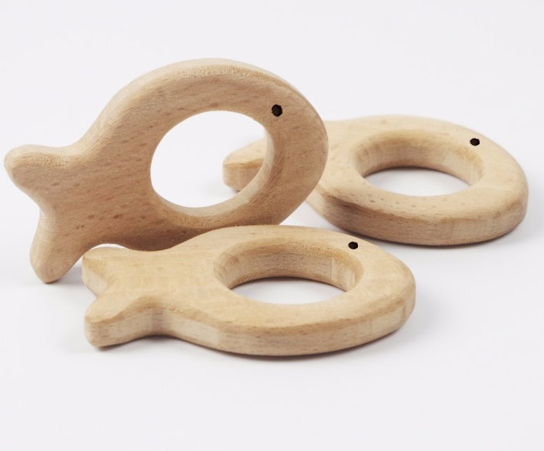 Three Little Tots Beech Wood Baby Teethers, additional view