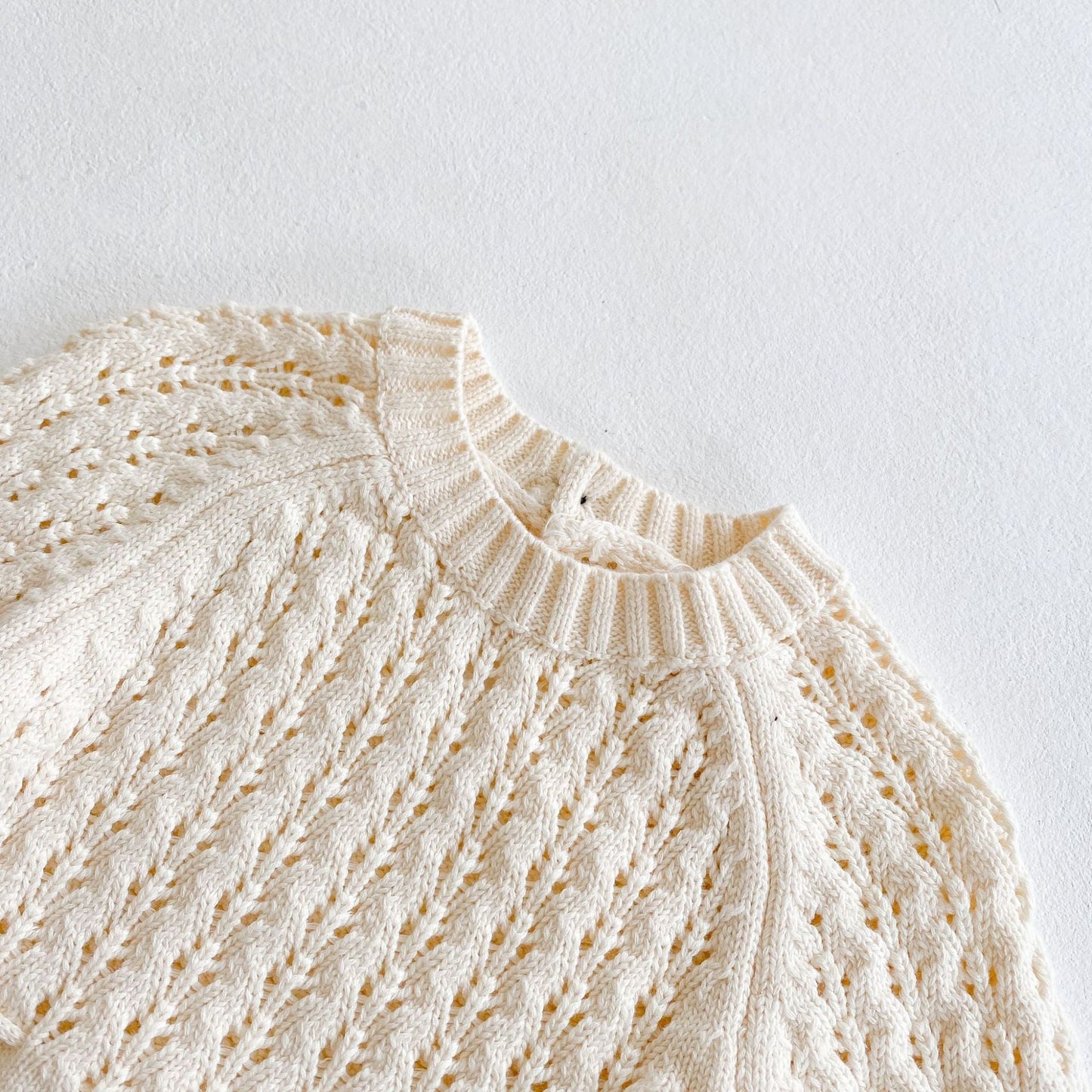 Three Little Tots Girl Baby Knitted Hollow Waist Girdle Long Sleeves Harpy Dress Triangle, additional view