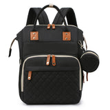 Three Little Tots New Mommy Backpack Can Hang Baby Stroller Baby Bag Folding Crib Mommy Bag, in Black
