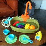 Three Little Tots Children's Play House Electric Recirculating Water Kitchen Simulation Sink