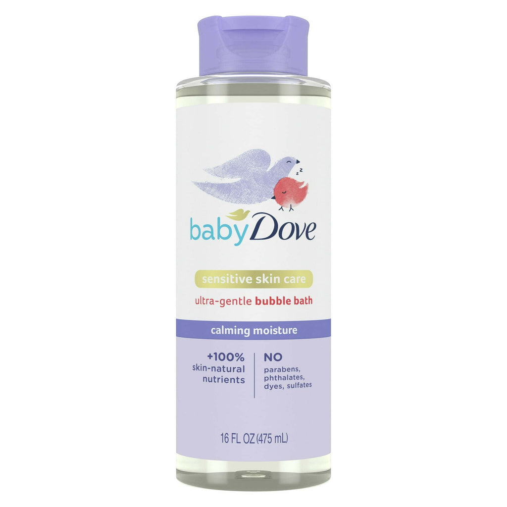 Baby D ove Bubble Bath Calming Moisture Newborn Sensitive Skin Hypoallergenic, 16 oz