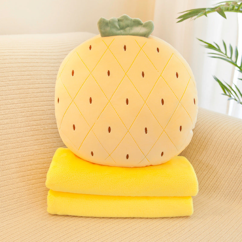 Three Little Tots Plush Doll pillow quilt, in Pineapple