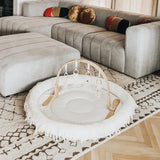 Three Little Tots Macrame Organic Round Play Mat, alternate angle
