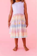 Three Little Tots Preorder Bamboo Tulle Dress - Rainbow Ombre Twinkle, additional view