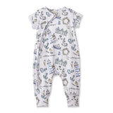Seashore Baby Zipper Romper – Bamboo with Convertible Cuffs