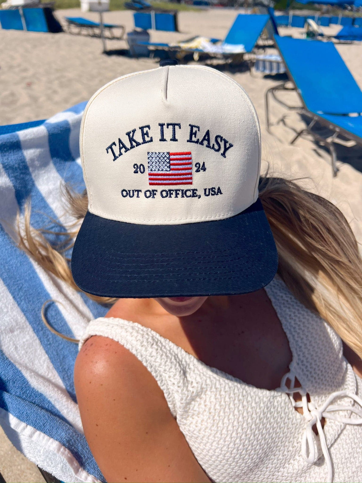 Three Little Tots Take it Easy Vintage Trucker Hat, supplementary photo