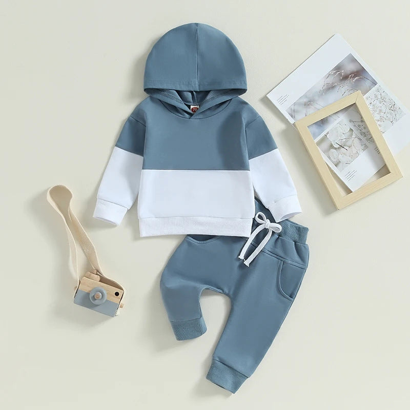 Boys Color Block Hoodie and Sweatpants