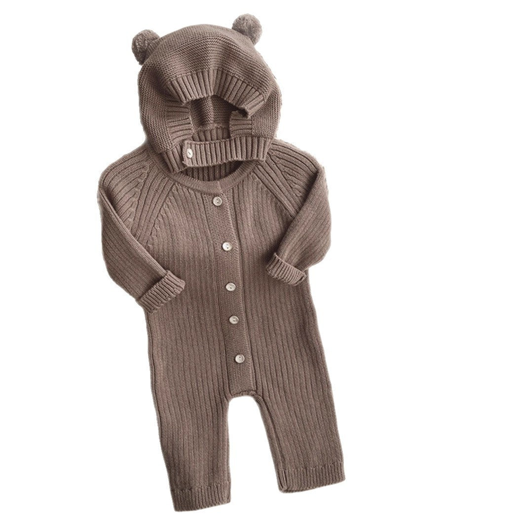 Children's Clothes Romper With Bear Hat