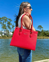 The Montrose Diaper Bag Tote - Cardinal