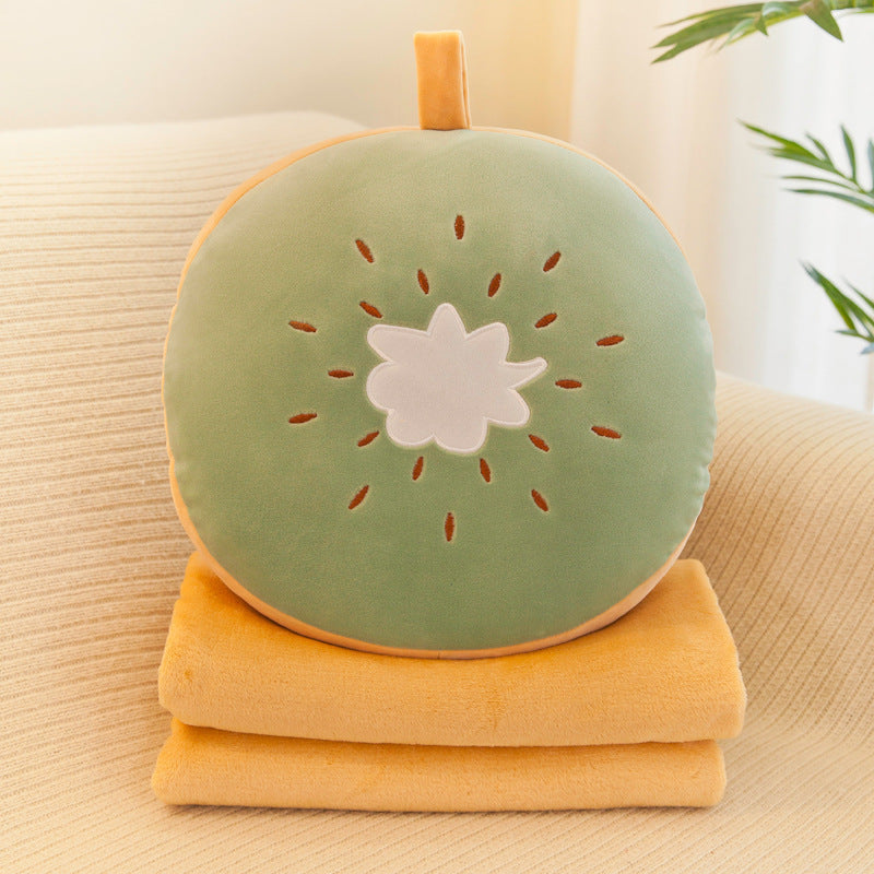 Three Little Tots Plush Doll pillow quilt, in Kiwifruit