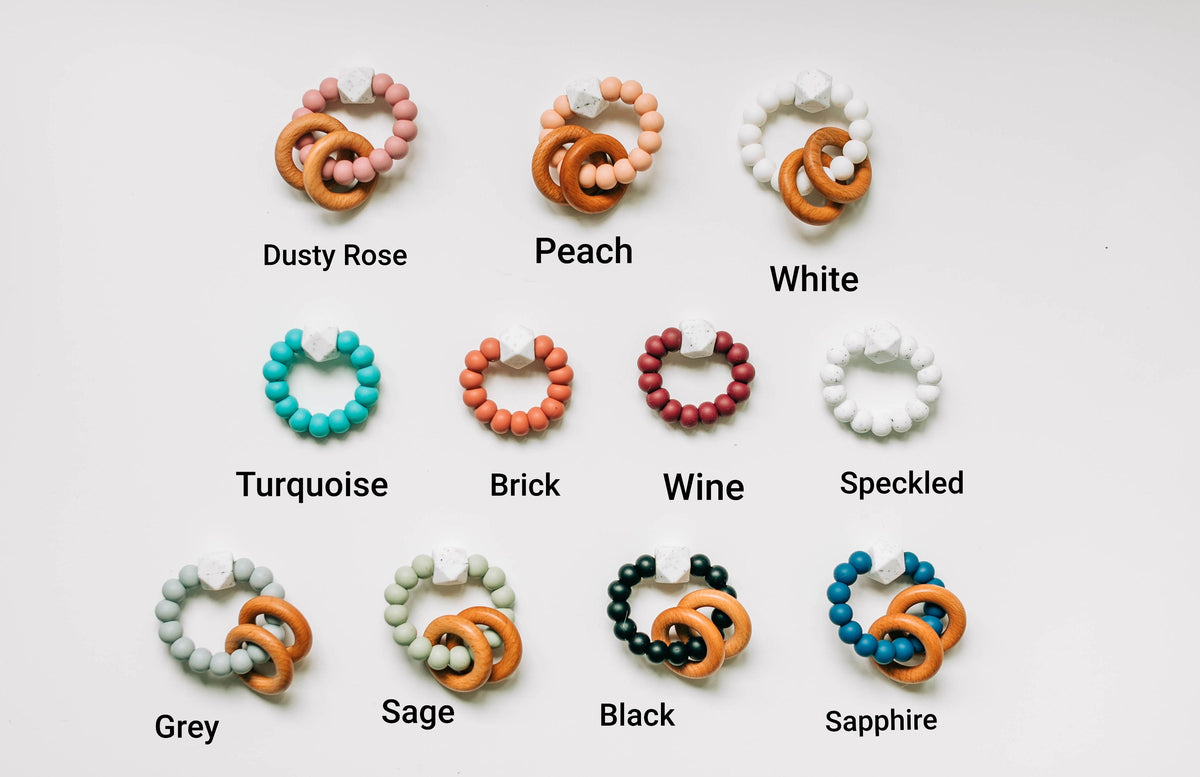 Stuffed Rattle Rings Silicone Beaded Rattle Rings – Three Little Tots