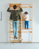 Three Little Tots Neem Swedish Ladder and Rope Wall - 79 Height, fourth additional photo