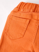 Three Little Tots Orange Flared Elastic Jeans, extra product detail