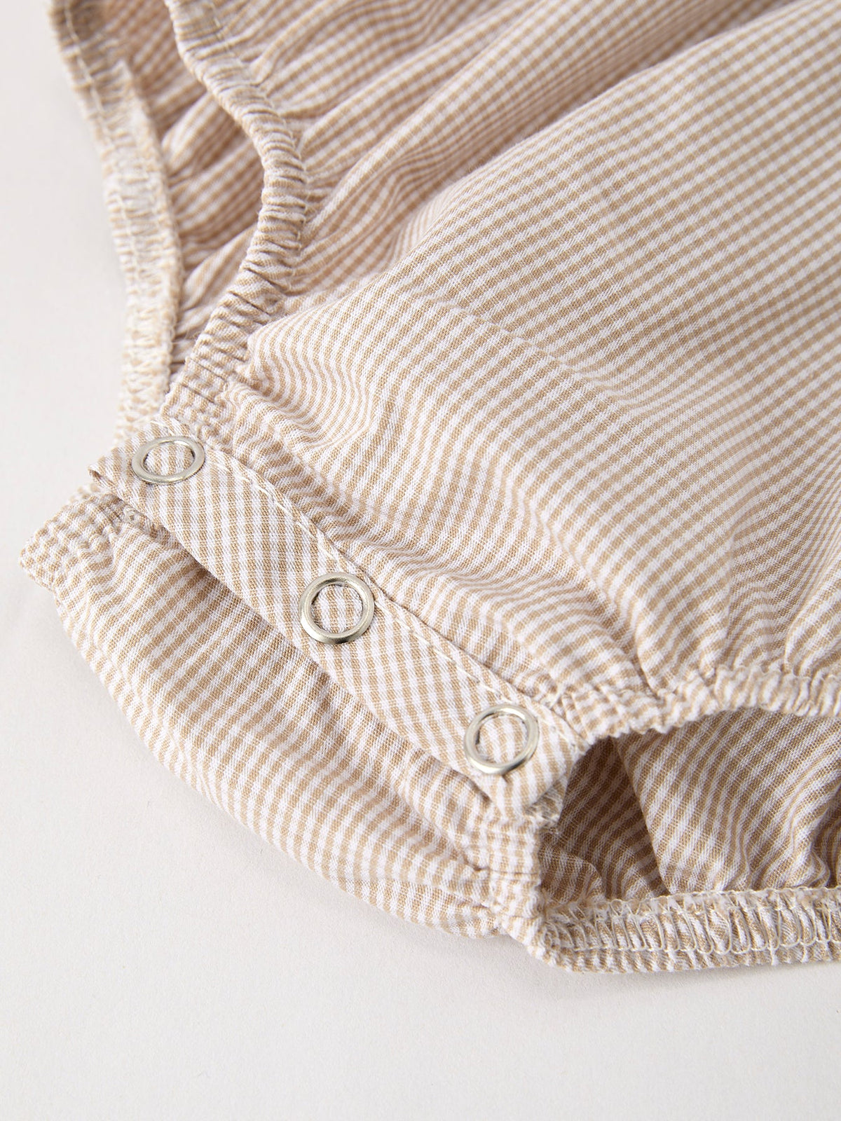Three Little Tots Fall Halloween and Thanksgiving Pumpkin Embroidery Smock Plaid Baby Girl Romper, fourth additional photo