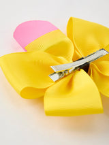 Back To School Pencil Bow 4.3 inch Hair Clip