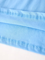 Three Little Tots Fall Thanksgivingand Halloween Blue Pumpkin Smock Embroidery Baby Boy'Set, third additional photo