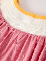 Fall Thanksgiving Turkey Leaf Embroidery Smocking Bow Girls Dress