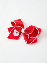 Winter Christmas Santa Hair Clip 4.3inch