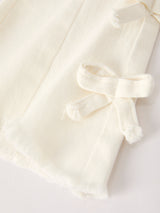 Three Little Tots Charming White Denim Pants with Cute Bows, additional view