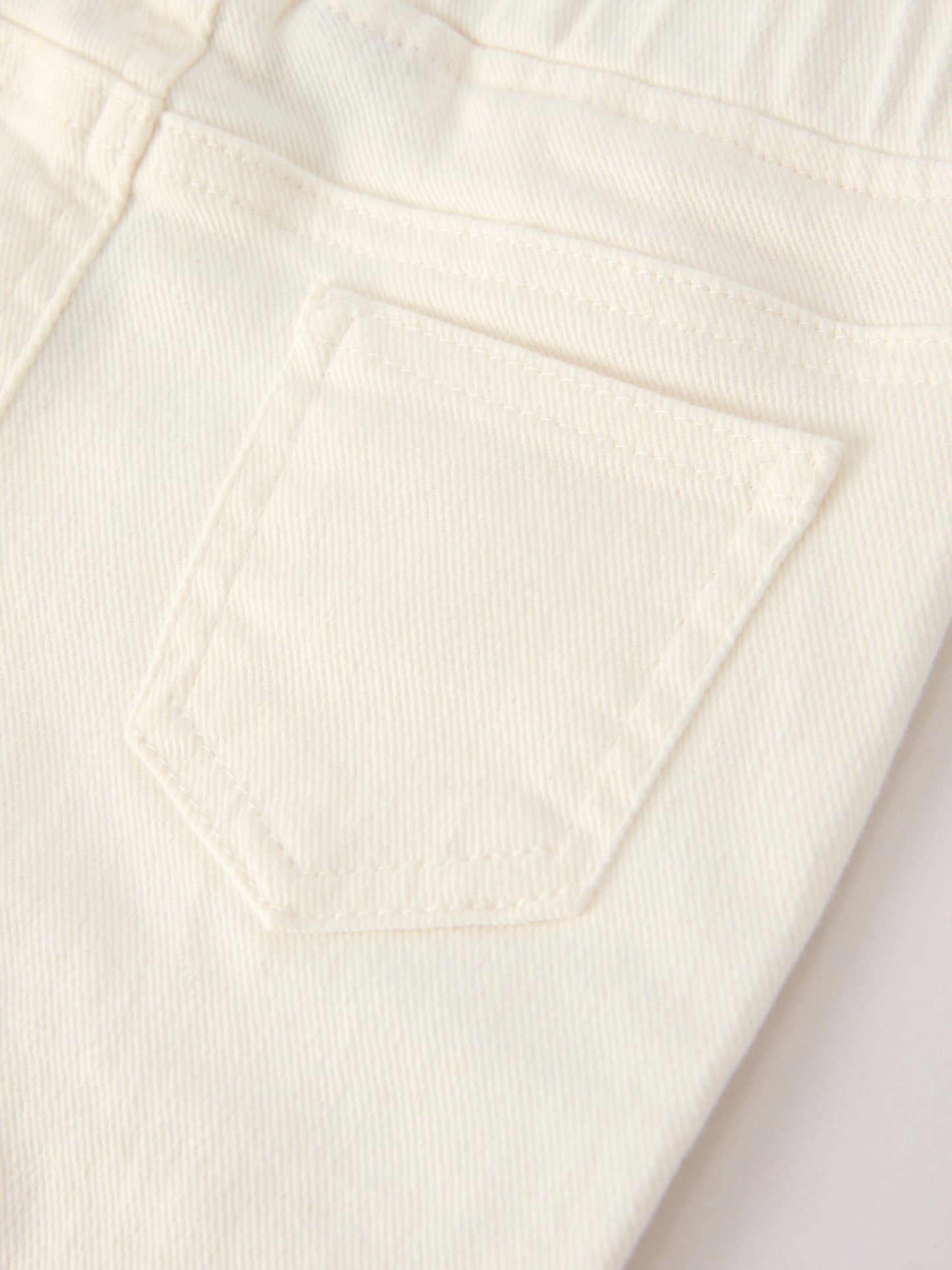 Three Little Tots Charming White Denim Pants with Cute Bows, extra product detail